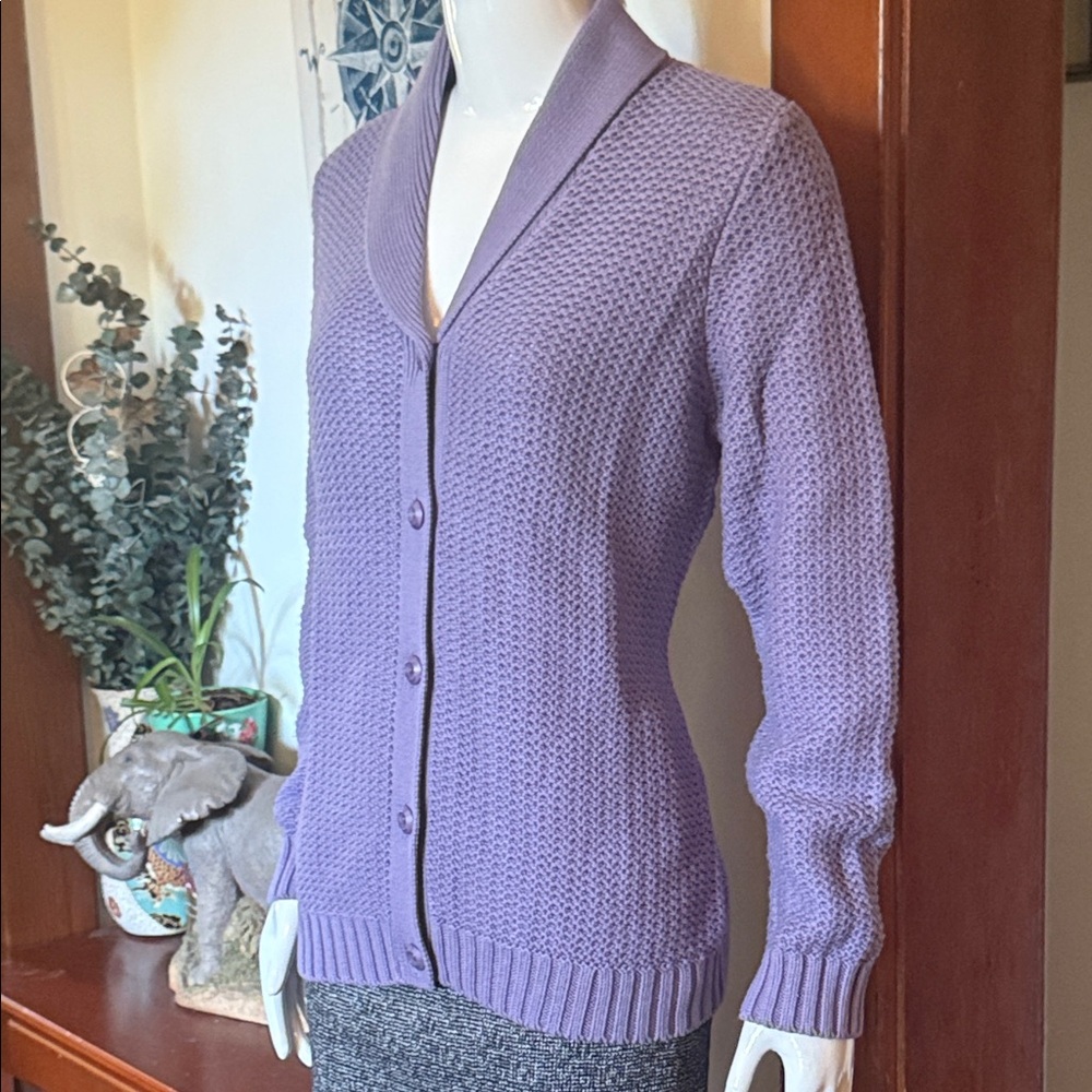 NWT northern reflections size small cotton Lilac Women's Cardigan Sweater